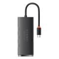 USB Hub Baseus Lite 4-in-1 Type-C to USB3.0*4 + Type-C 0.25 м Черный