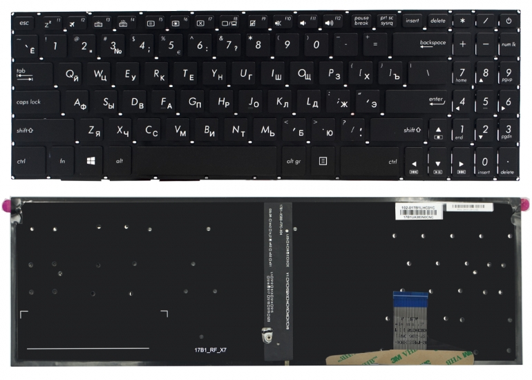 Оригінальна клавіатура Asus M580GD M580VD M580VN N580VD N580GD N580VN X580VD X580VN PWR чорна без рамки підсвітка Прямий Enter PWR