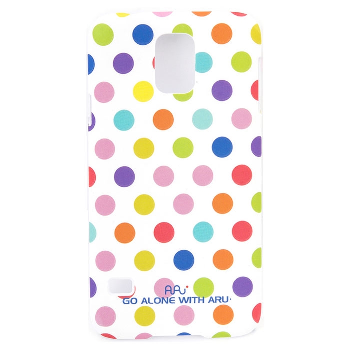 Чехол ARU для Samsung Galaxy S5 Cutie Dots White Rainbow