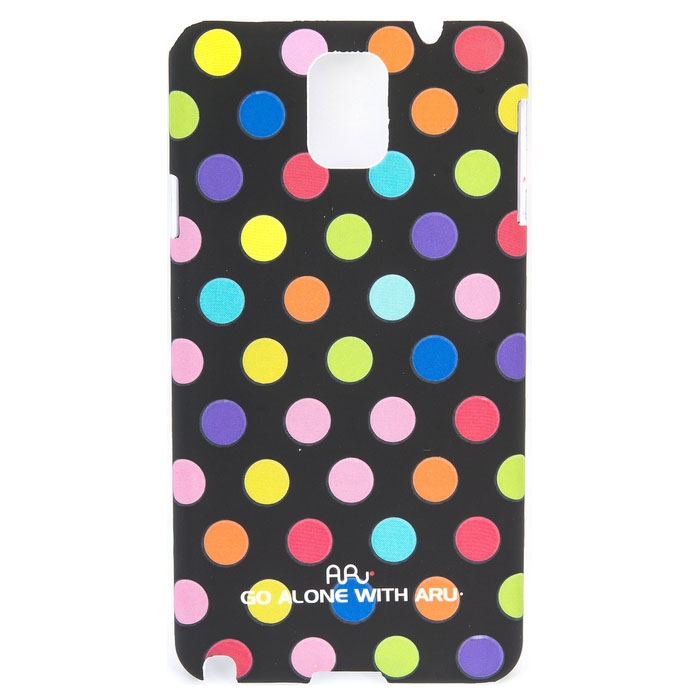 Чехол ARU для Samsung Galaxy Note 3 Cutie Dots Black Rainbow