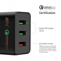 Сетевое зарядное устройство KFD Qualcomm Quick Charge 2.0 5V2A 9V2A 12V1.5A, 5V2.4Ax2port USB