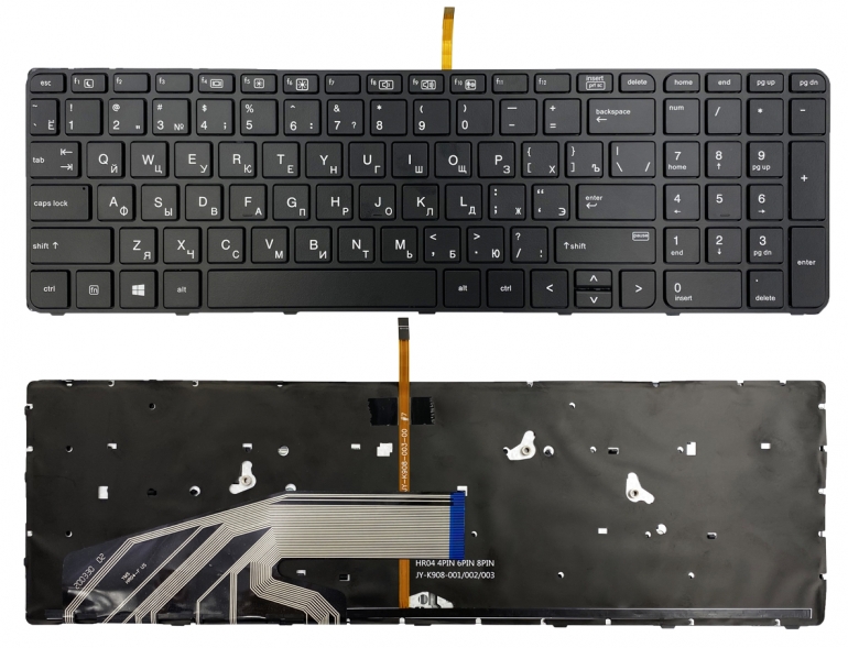 Оригинальная клавиатура HP ProBook 450 G3 455 G3 470 G3 650 G2 655 G2 650 G3 655 G3 черная подсветка