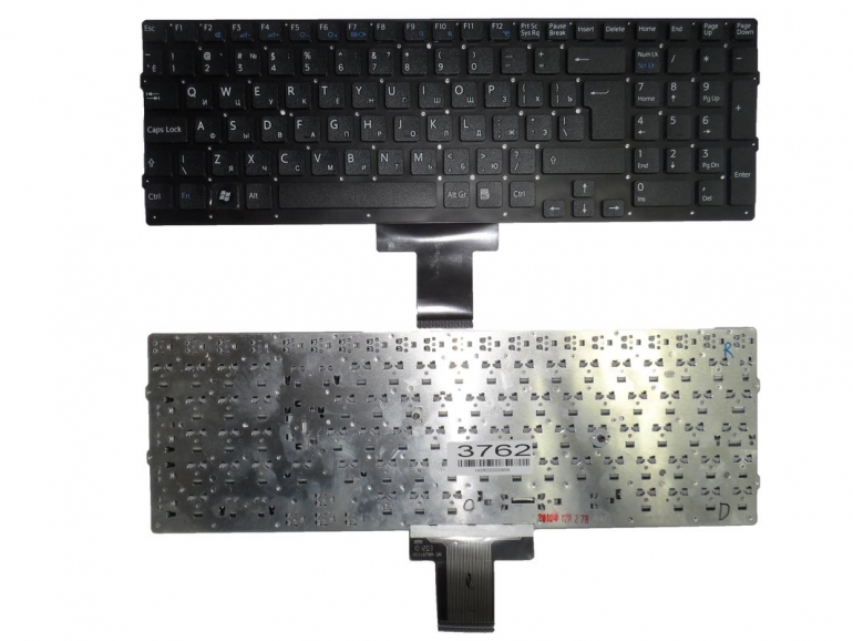 Клавиатура Sony VPC-EB Series черная без рамки Г-образный Enter