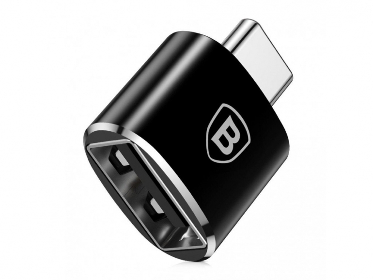 Переходник Baseus Mini USB Female to Type-C Male OTG Черный