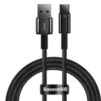 Кабель Baseus Tungsten Gold USB 2.0 to Type-C 66W 2M Черный