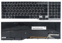 Клавиатура Fujitsu Lifebook E753 E754 черная/серая подсветка
