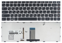Клавиатура Lenovo IdeaPad G40-30 G40-45 G40-70 G40-75 Z40-70 Z40-75 Flex 2-14 черная/серая подсветка