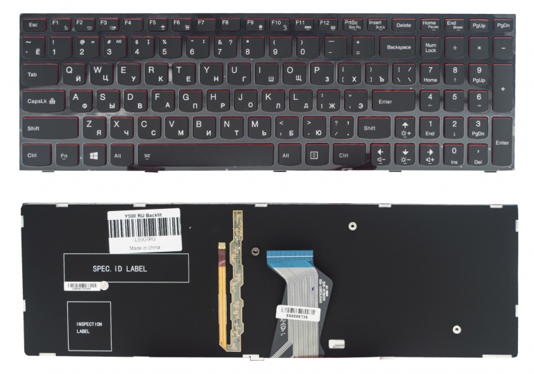 Оригінальна клавіатура Lenovo IdeaPad Y500 Y500N Y500NT Y500S Y510 Y510p Y590 чорна підсвітка