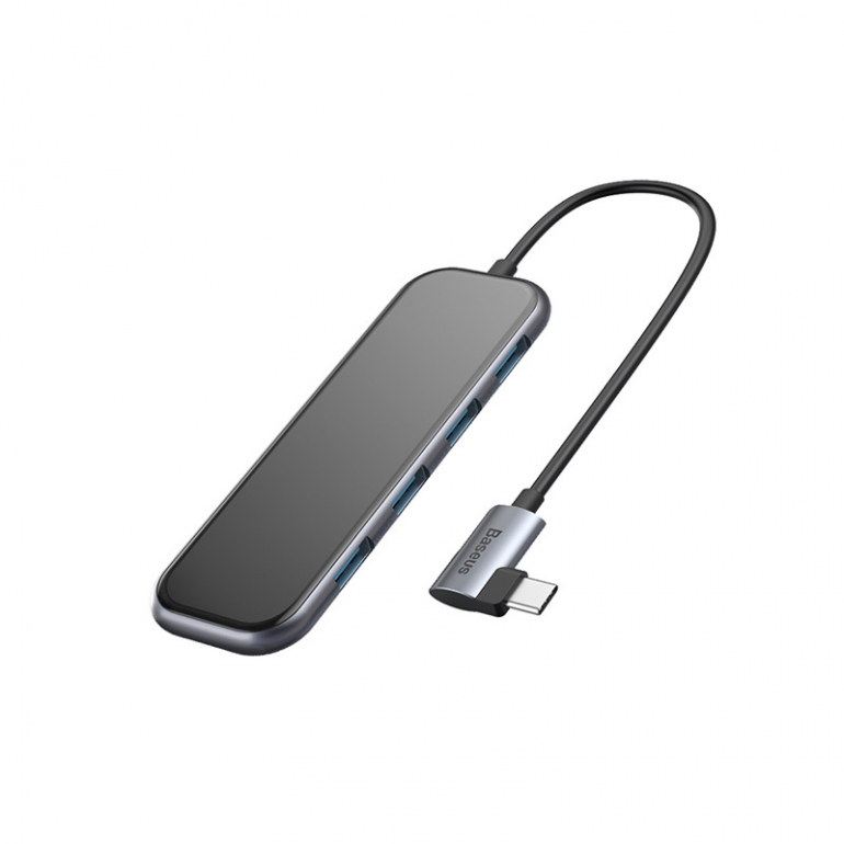 USB Hub Baseus Multi-functional Type-C to USB3.0*4 + Type-C PD Сірий
