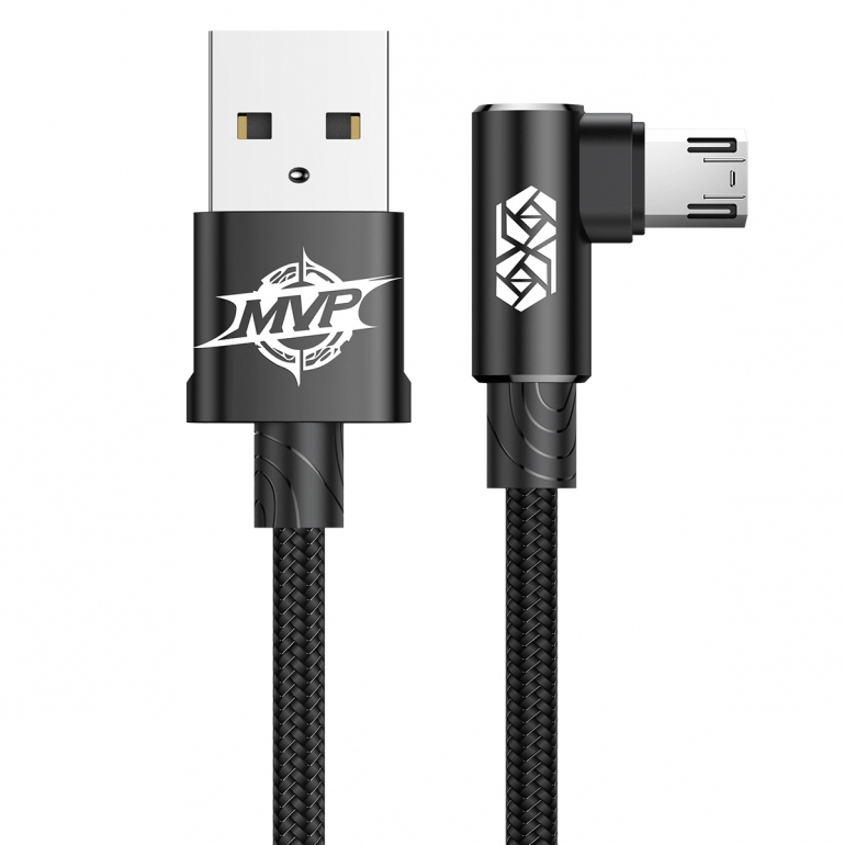 Кабель Baseus MVP Elbow USB 2.0 to microUSB 1.5A 2M Черный