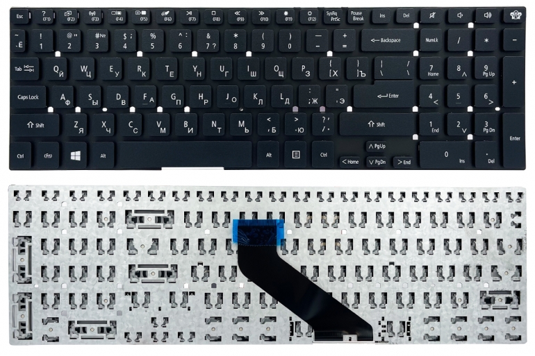 Клавиатура Gateway NV55 NV57 Packard Bell TS11 LS11 F4211 черная без рамки Прямой Enter