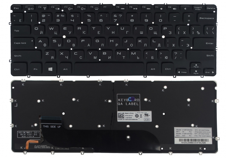 Оригинальная клавиатура Dell XPS 12 9Q23 9Q33 L221X XPS 13 9333 L321X L322X черная без рамки подсветка Прямой Enter