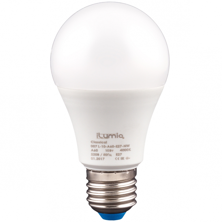 Лампа iLumia L-10-A60-E27-NW 1000Лм, 10Вт, 4000К