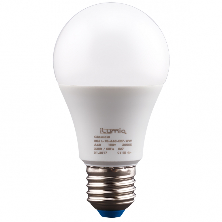 Лампа iLumia L-10-A60-E27-WW 1000Лм, 10Вт, 3000К