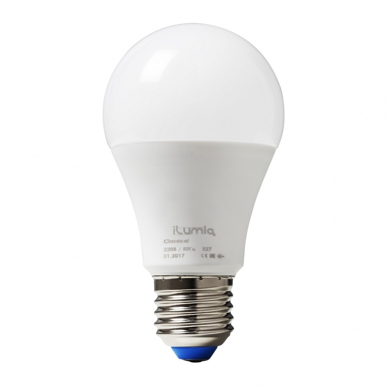 Лампа iLumia L-8-A60-E27-WW 800Лм, 8Вт, 3000К