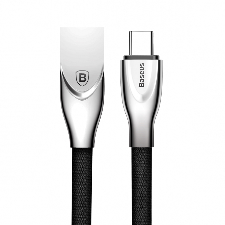 Кабель Baseus Zinc USB 2.0 to Type-C 2A 1M Черный