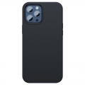 Чехол Baseus Liquid Silica Gel Magnetic + защитное стекло для iPhone 12 Pro Max Черный