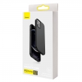 Чехол Baseus Liquid Silica Gel Magnetic + защитное стекло для iPhone 12 Pro Max Черный