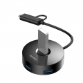 USB Hub Baseus Round Box USB/Type-C to USB3.0*1 + USB2.0*3 Черный