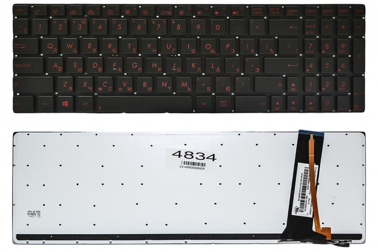 Оригінальна клавіатура Asus ROG G550JK N550JA N550JK N750JK R522JK R552LF R750JK Q550JA Q550JK Q550JV Q550JX Q550LF чорна Прямий Enter підсвітка