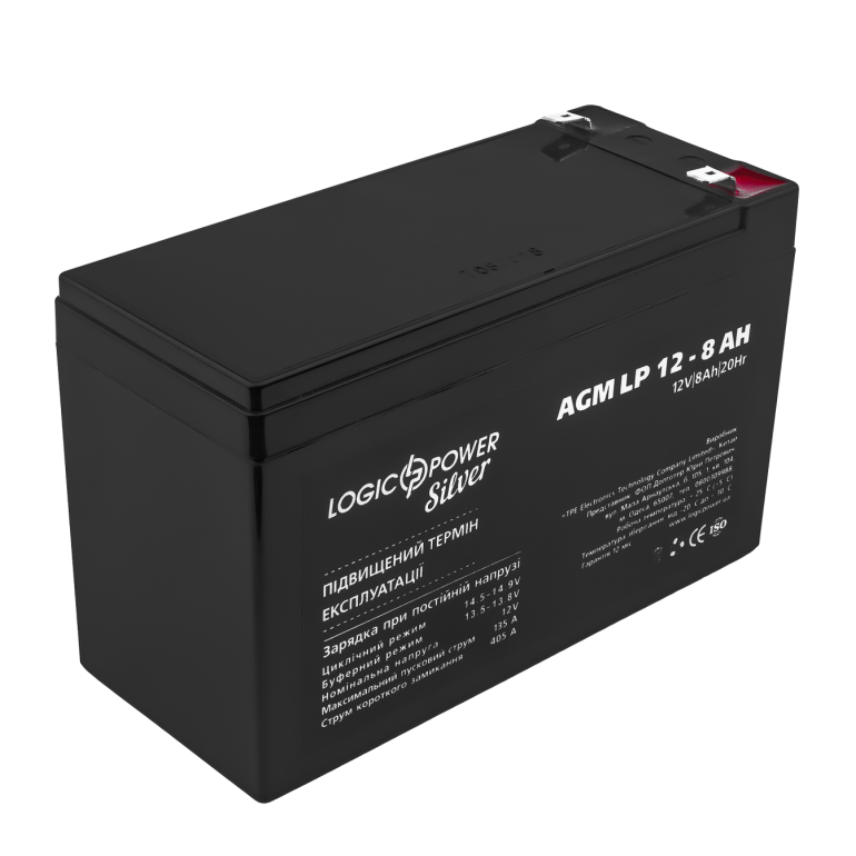 Аккумулятор LogicPower AGM LP 12-8.0 AH SILVER
