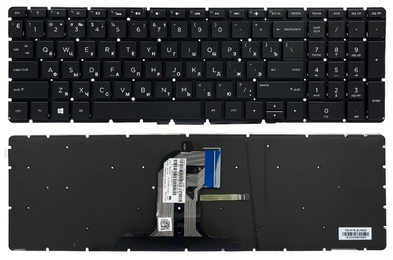 Оригинальная клавиатура HP 250 G4 255 G4 256 G4 250 G5 255 G5 256 G5 15-AC 15-AF 15-AY 15-BA черная без рамки Прямой Enter подсветка