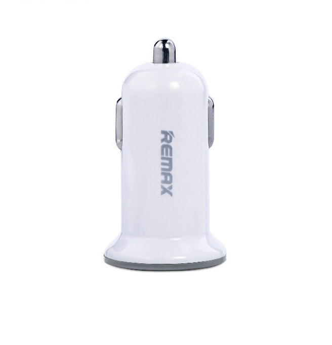 Автомобильное зарядное устройство Remax Mini USBx2 2.4A/1A White
