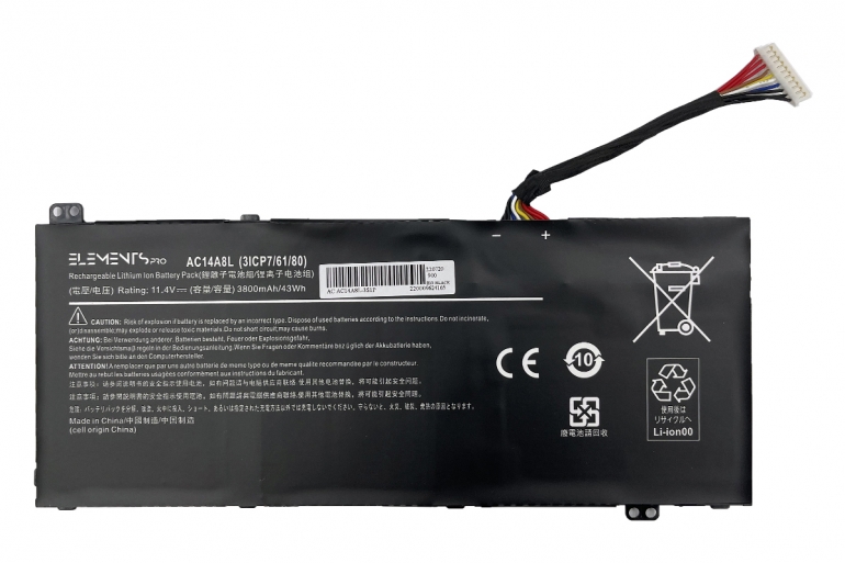 Батарея Elements PRO для Acer V15 Nitro, VN7-571 VN7-571G VN7-591 VN7-591G VN7-791G VN7-791 11.4V 3800 mAh 43Wh
