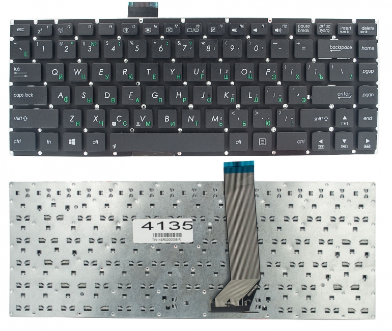 Клавіатура Asus X402 X402C R408 R408C R408CA S400 S400C S400CA чорна без рамки Прямий Enter