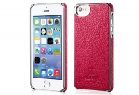 Чехол Xoomz для iPhone 5/5S/5SE Litchi Pattern Leather Electroplating Rose (back cover)