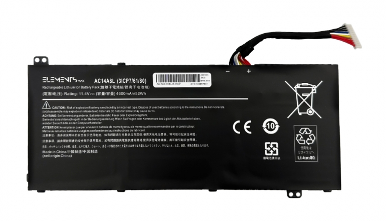 Батарея Elements MAX для Acer V15 Nitro VN7-571 VN7-571G VN7-591 VN7-591G VN7-791G VN7-791 11.4V 4600 mAh 51Wh