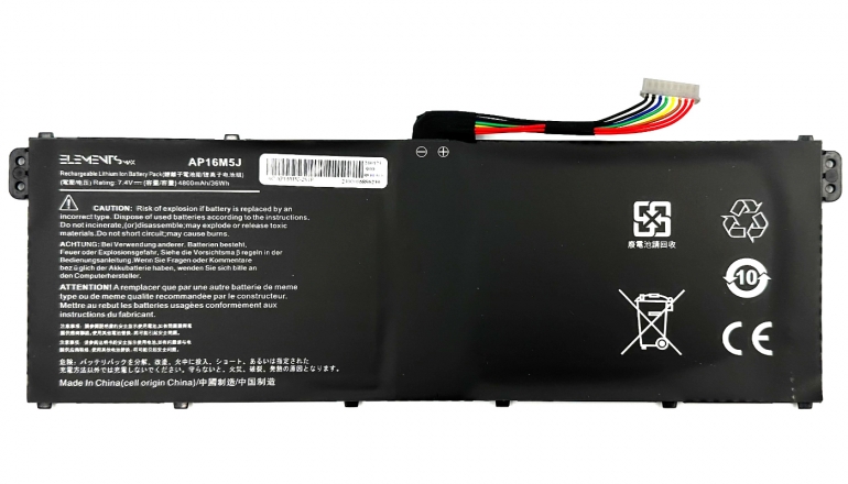 Батарея Elements MAX для Acer Aspire ES1-523 Aspire 1 A114-31 Aspire 3 A314-31 A315-51 Aspire 5 A515-51 7.4V 4800mAh