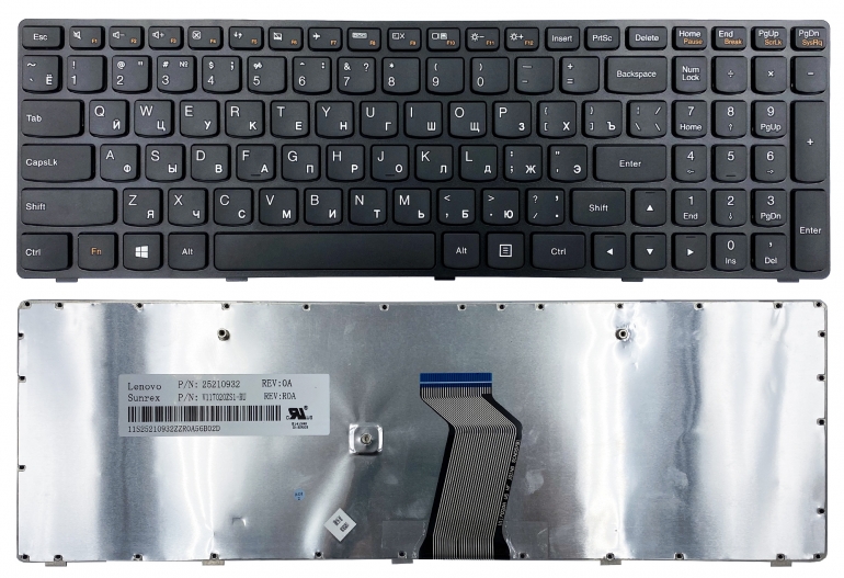 Оригинальная клавиатура Lenovo IdeaPad G500 G505 G510 G700 G710 черная