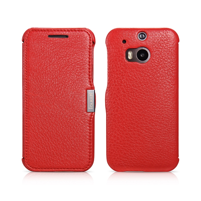 Чехол iCarer для HTC One M8 Litchi Pattern Red