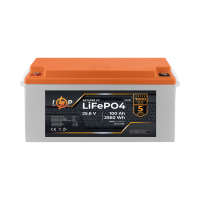 Аккумулятор LP LiFePO4 25,6V - 100 Ah (2560Wh) (BMS 100A/50А) пластик Smart BT
