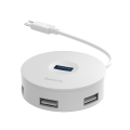 USB Hub Baseus Round Box Type-C to USB3.0*1 + USB2.0*3 Белый