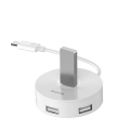 USB Hub Baseus Round Box Type-C to USB3.0*1 + USB2.0*3 Белый