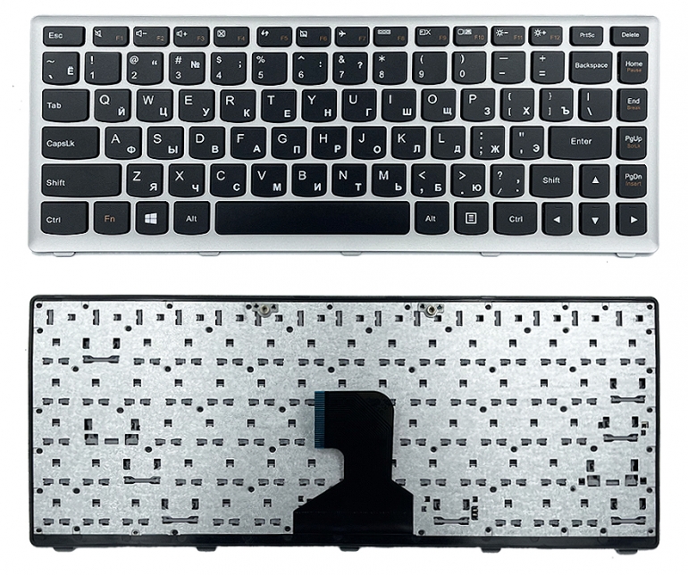 Клавіатура Lenovo IdeaPad Z400 чорна/сіра