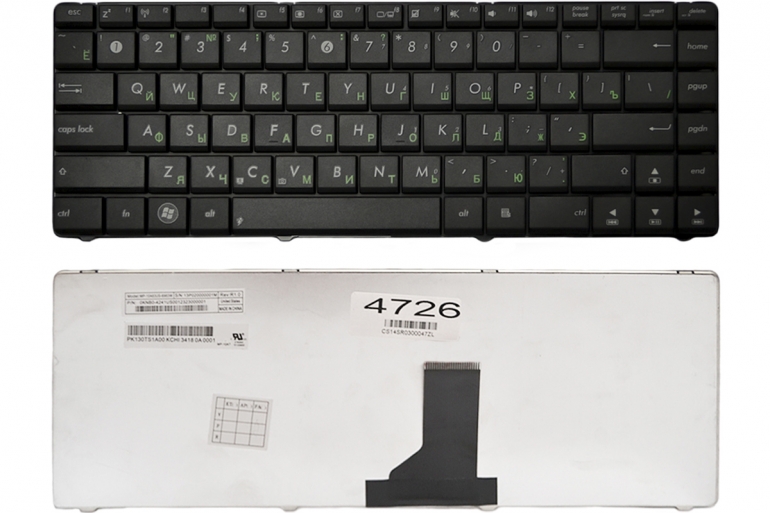 Оригінальна клавіатура Asus UL30 UL30A UL80 A42 K42 K42D K42F K42J K43 N82 X42 A43 N43 X43 чорна