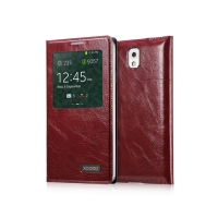 Чехол Xoomz для Samsung Galaxy Note 3 Original Oil Wax Leather Wine Red (side-open)