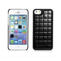 Чехол Xoomz для iPhone 5/5S/5SE PU Grid Black (back cover)