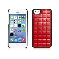 Чехол Xoomz для iPhone 5/5S/5SE PU Grid Red (back cover)