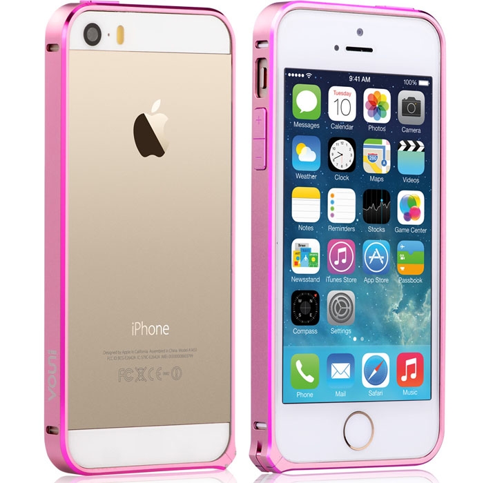Бампер Vouni для iPhone 5/5S/5SE Buckle Color Match Pink/Rose
