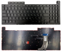 Оригінальна клавіатура Asus ROG Strix Scar III G731GV G731GW чорна без рамки Прямий Enter підсвітка RGB PWR UKR