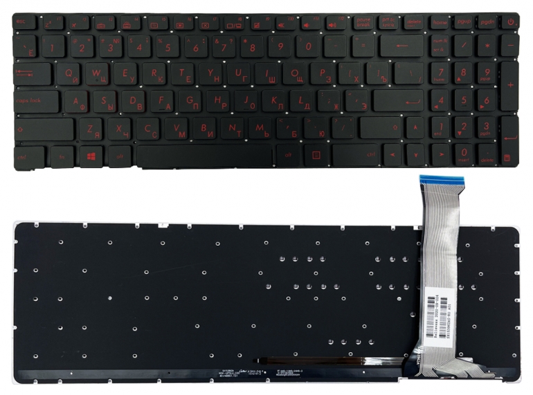 Оригинальная клавиатура Asus ROG G551JM G551JW G551JX G551VW GL551JK GL551JW G771JW черная без рамки Прямой Enter PWR подсветка RED