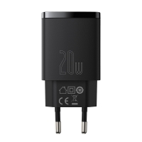 Сетевое зарядное устройство Baseus Compact Quick Charger USB+Type-C 20W Черный