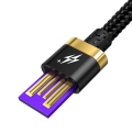 Кабель Baseus HW Flash USB 2.0 to Type-C 5A 40W 1M Черный/Золотой