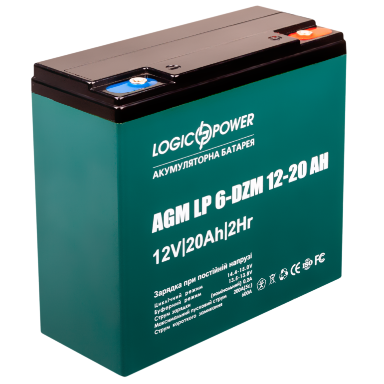 Тяговий свинцево-кислотний акумулятор LogicPower LP 6-DZM-20