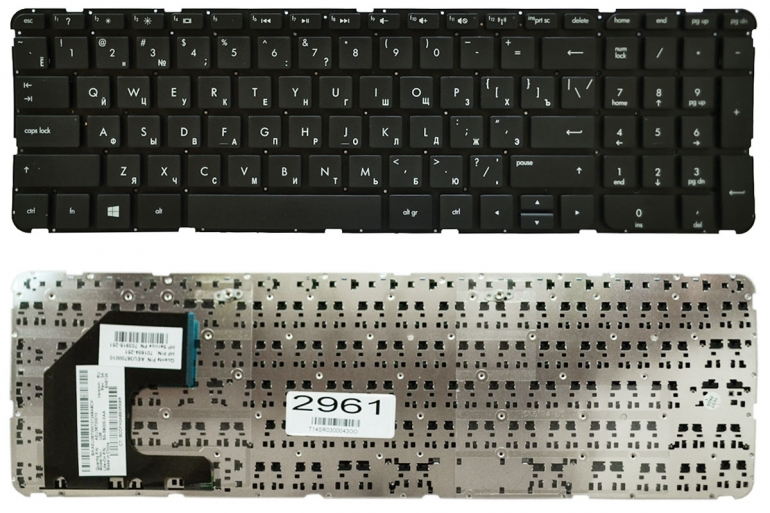 Оригінальна клавіатура HP Pavilion Sleekbook 15-B чорна без рамки Прямий Enter