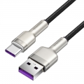 Кабель Baseus Cafule USB 2.0 to Type-C 66W 1M Черный